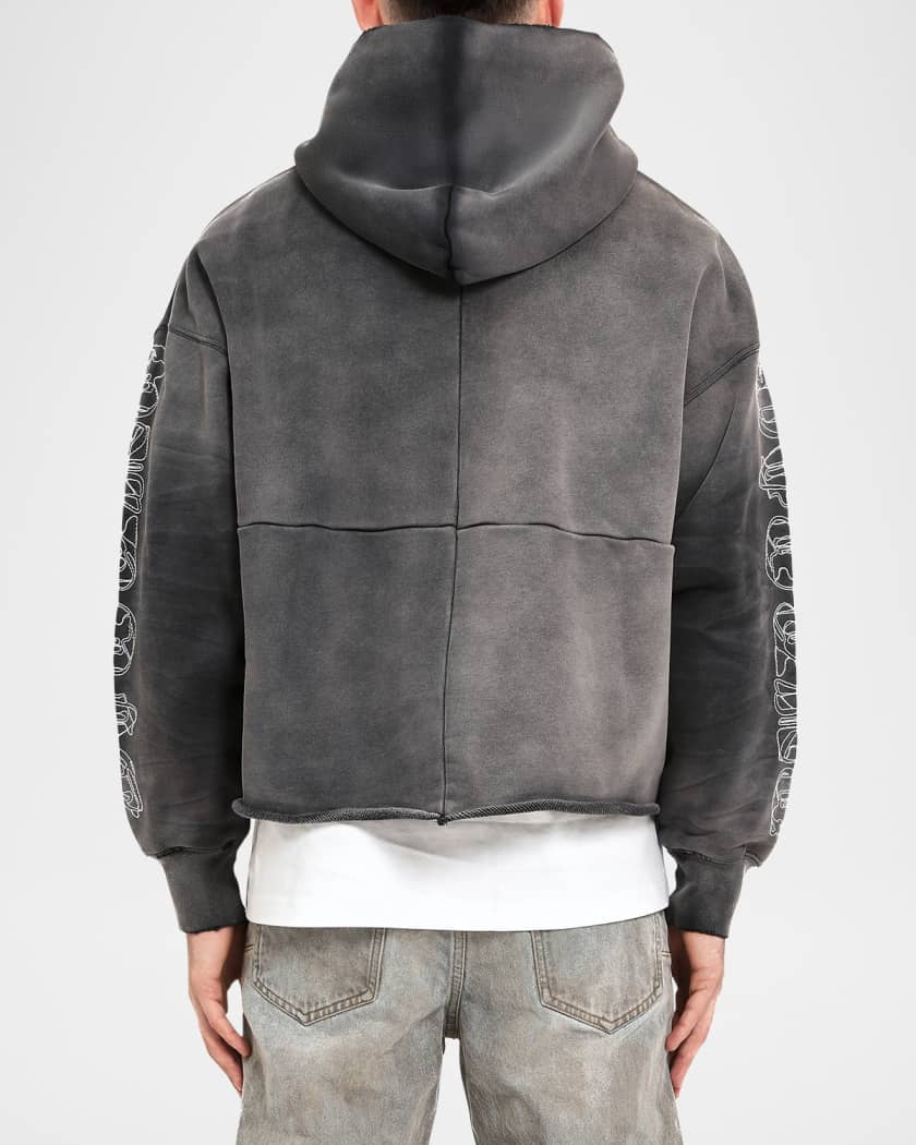 Men's Heavyweight Cotton Sleeve-Logo Hoodie