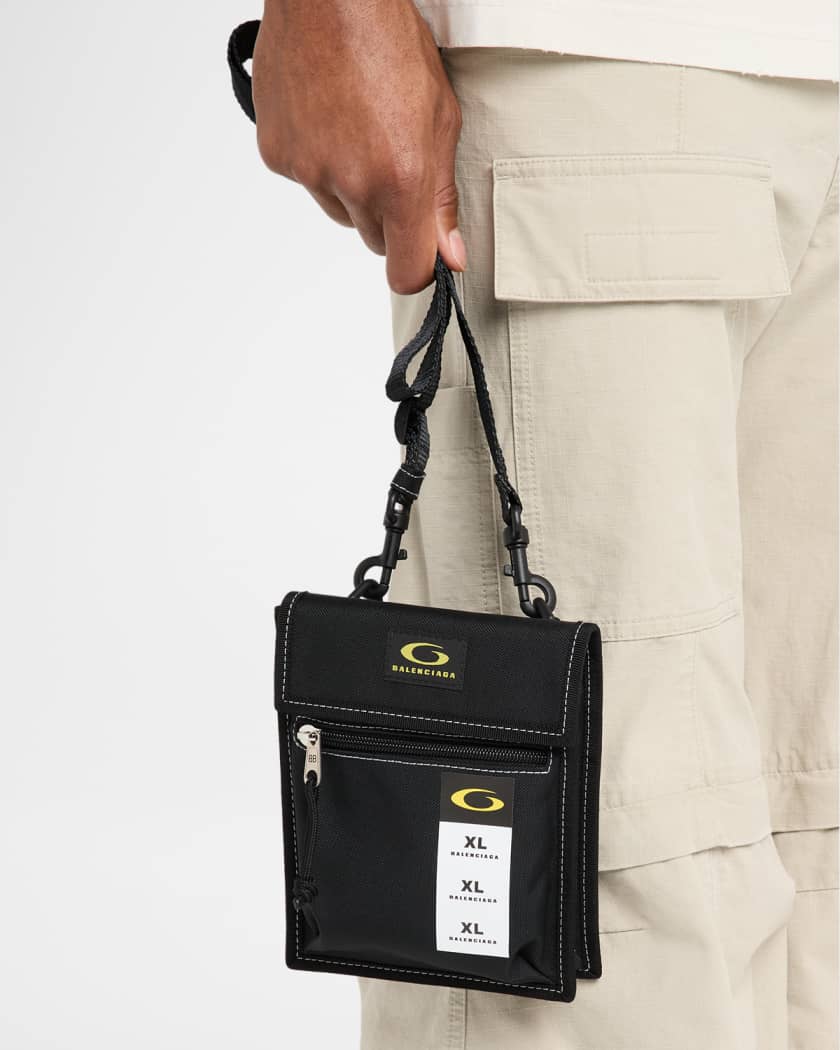 Balenciaga Explorer leather pouch with strap Balenciaga