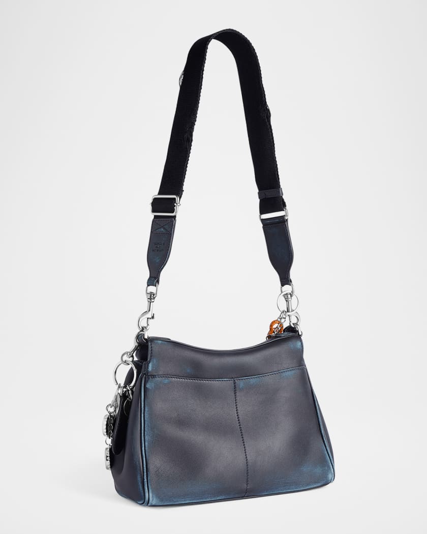 Men's Rodeo Small Calfskin Messenger Bag with Charms