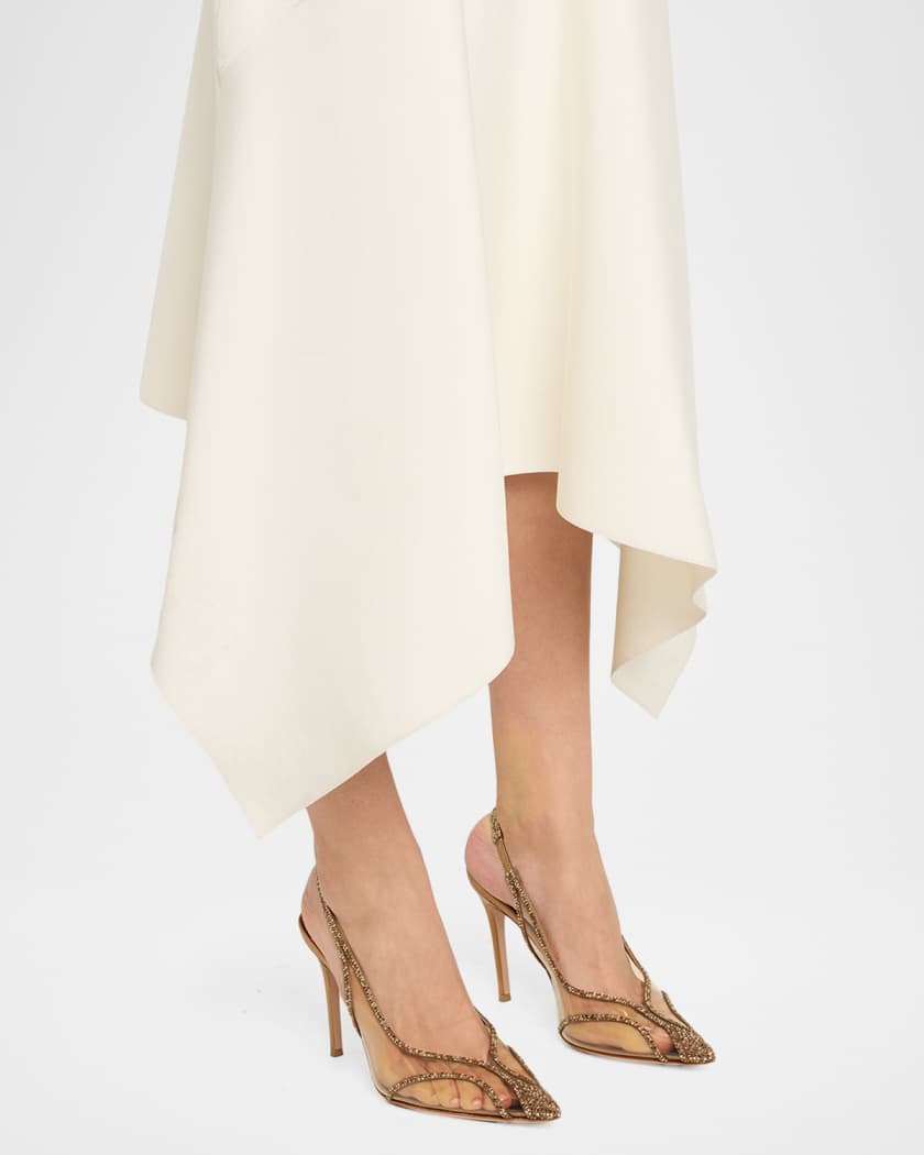 Burma Embellished Plexi Slingback Pumps