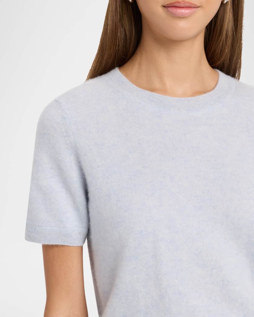 Cropped Crewneck Cashmere Pullover