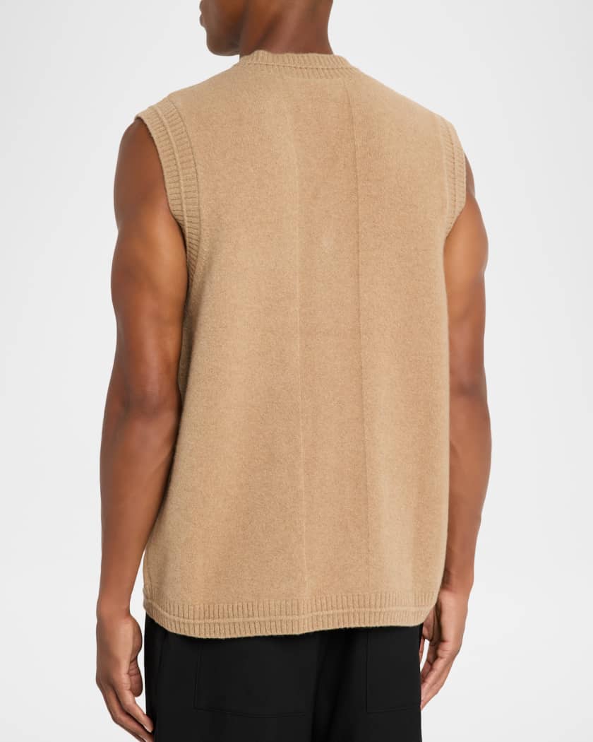 【美品】マークアンドロナ　Ruler Knit Vest | MEN Jantzen VTG U.S.A. Made Acrylic Wool Rope Knit Pullover V-Neck