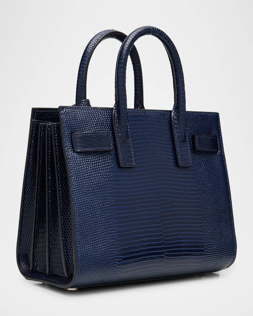 Sac de Jour Nano Top-Handle Bag in Lizard Leather