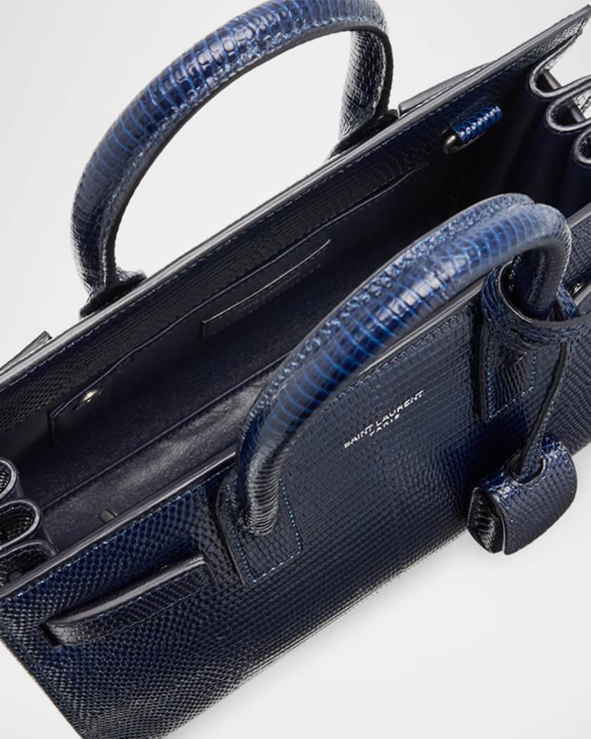 Sac de Jour Nano Top-Handle Bag in Lizard Leather