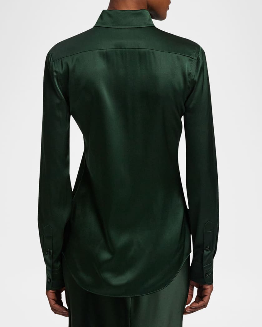 Cameron Satin Long-Sleeve Shirt