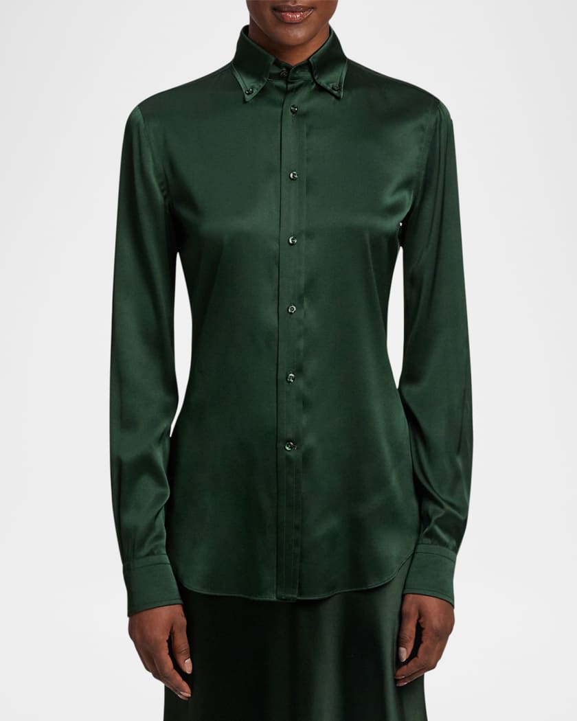 Cameron Satin Long-Sleeve Shirt