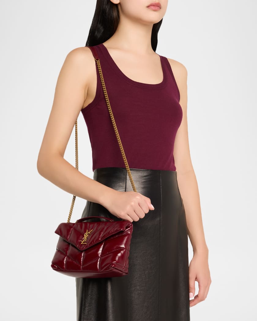 Toy Puffer Shoulder Bag in Quilted Leather