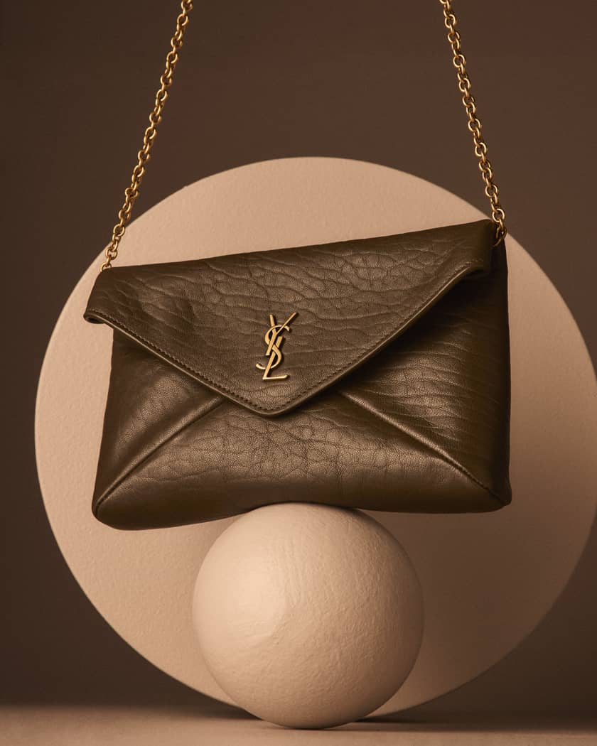 Saint Laurent Small Grain Leather Pouch Shoulder Bag