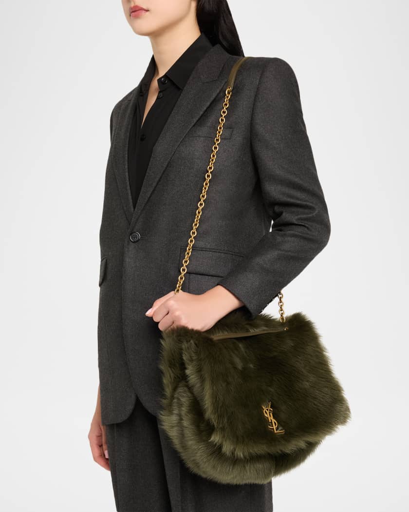 Jamie 4.3 Medium YSL Shearling Shoulder Bag