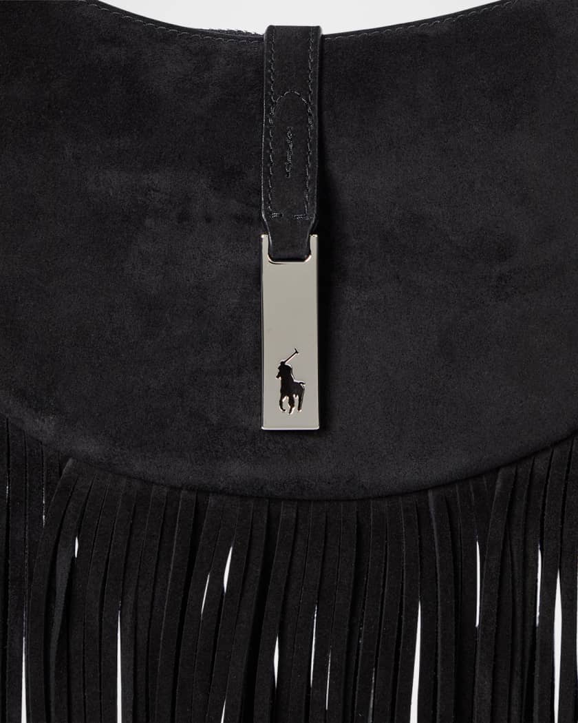 Polo ID Small Fringe Suede Shoulder Bag