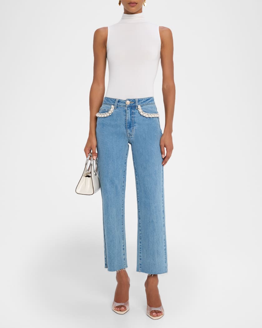 Baylor Embellished Straight-Leg Jeans
