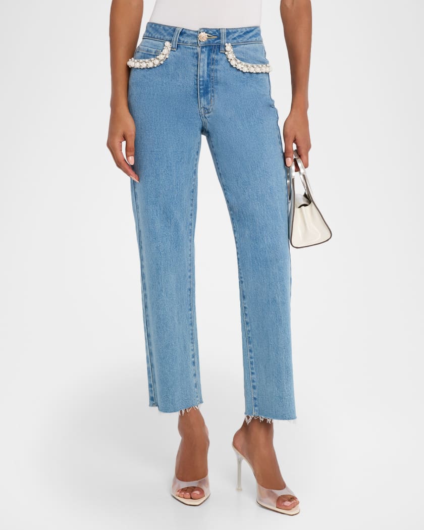 Baylor Embellished Straight-Leg Jeans