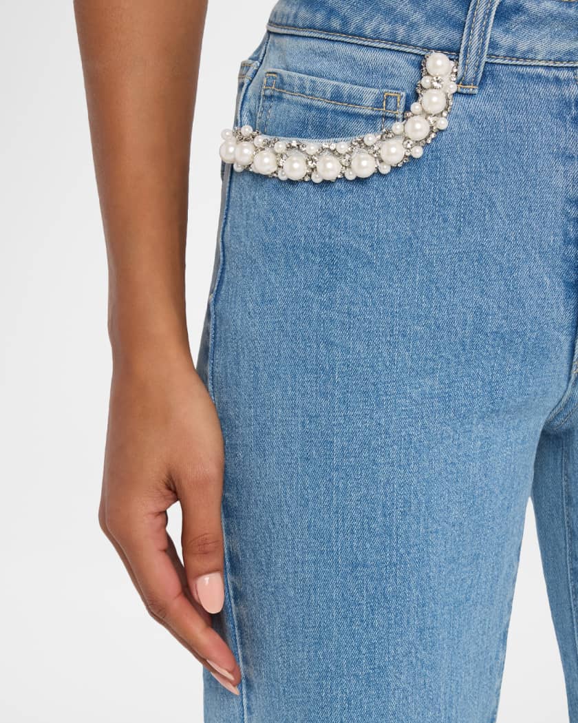 Baylor Embellished Straight-Leg Jeans
