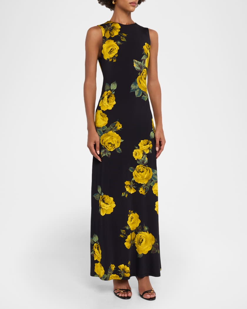 Delora Rosehips Open-Back Sleeveless Maxi Dress