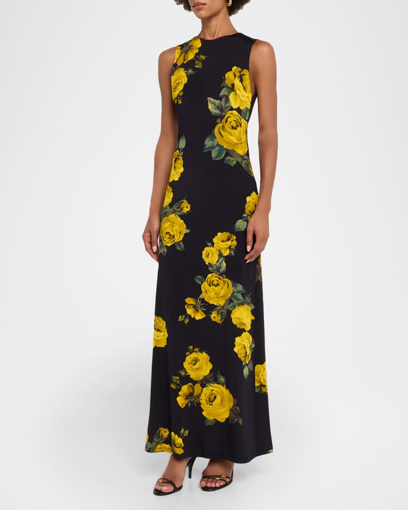 Delora Rosehips Open-Back Sleeveless Maxi Dress