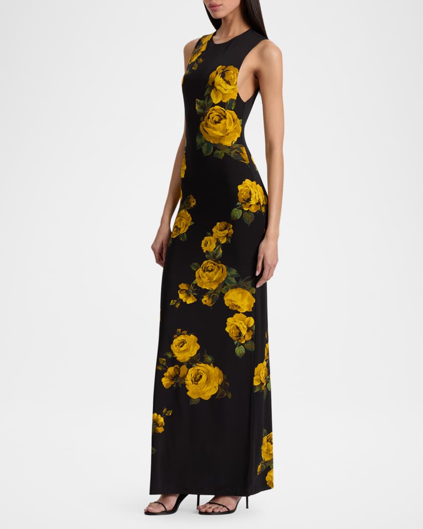 Delora Rosehips Open-Back Sleeveless Maxi Dress