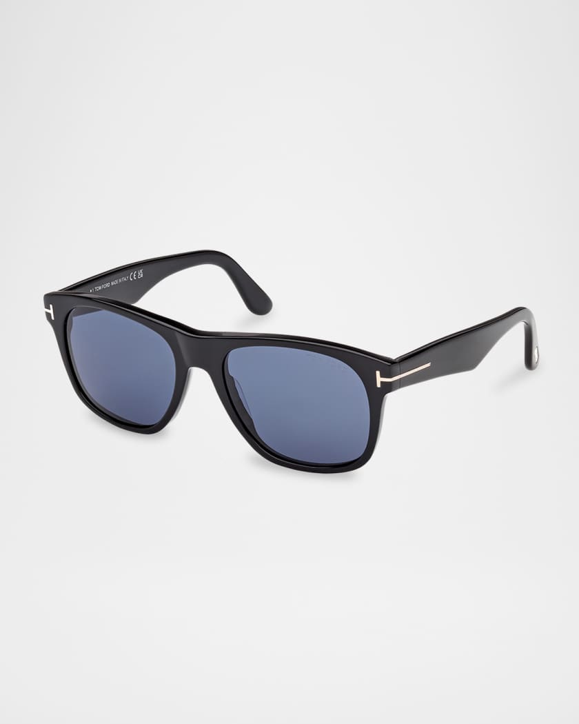 TOM FORD ブラックスクエアサングラス TOM FORD Men's Marlon-02 Acetate Square Sunglasses | Neiman Marcus