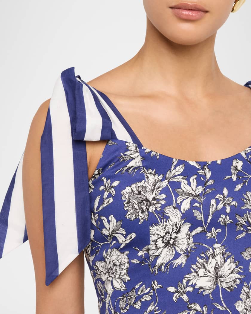 Blanca Blooming Wild Tie-Shoulder Top