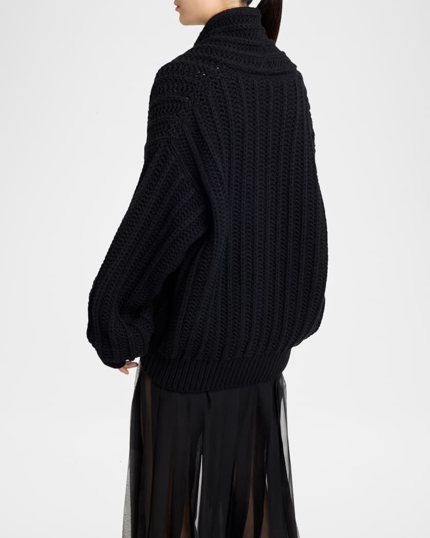 Dolce & Gabbana カーディガン Dolce&Gabbana Deep V Rib Cardigan | Neiman Marcus