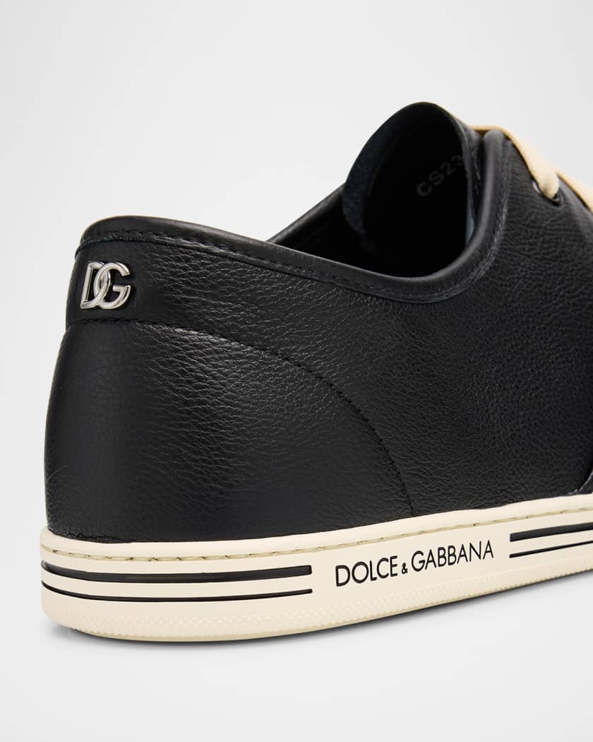 Dolce&Gabbana Men's Saint Tropez Calfskin Low-Top Sneakers