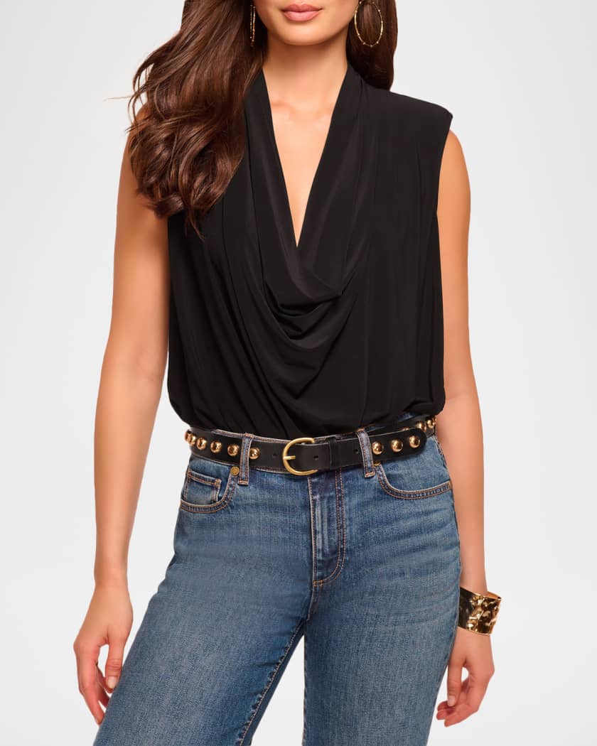 Eden Sleeveless Cowl-Neck Bodysuit