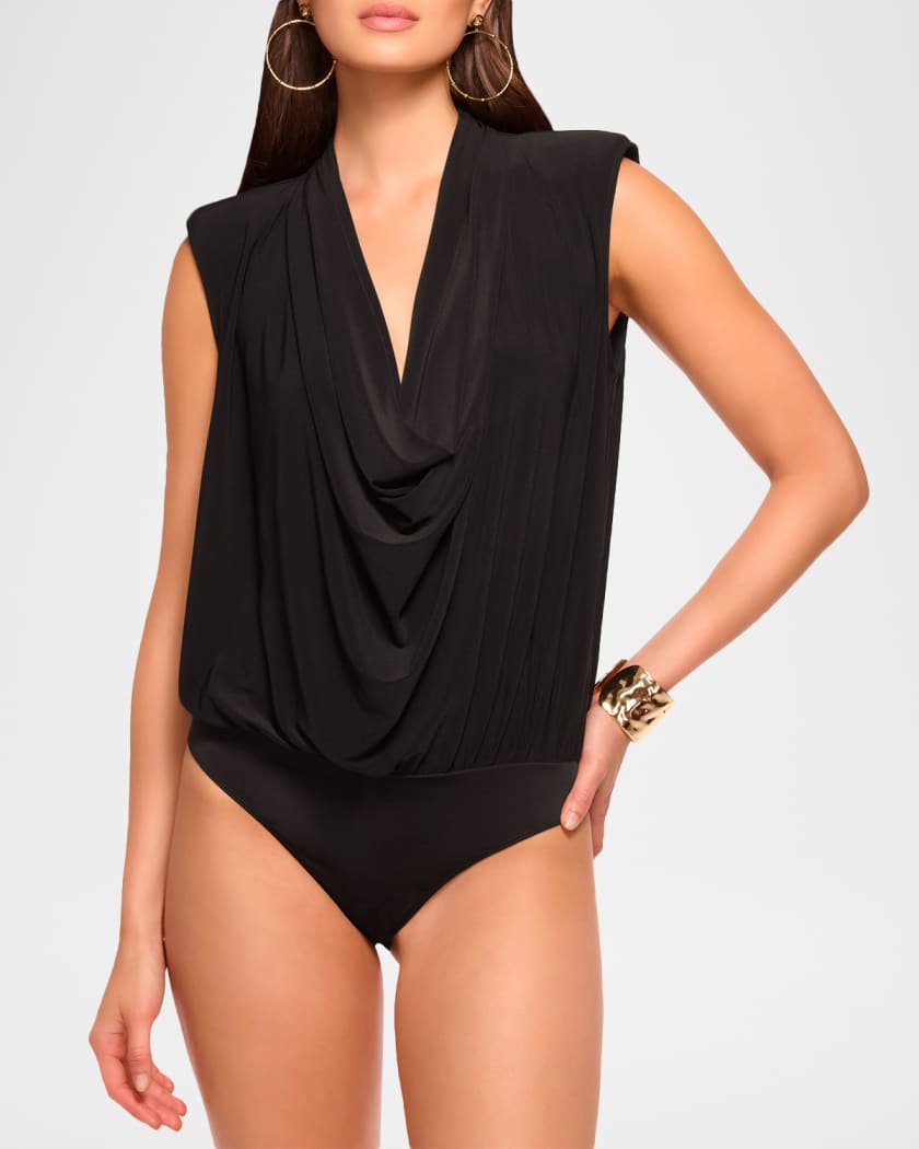 Eden Sleeveless Cowl-Neck Bodysuit
