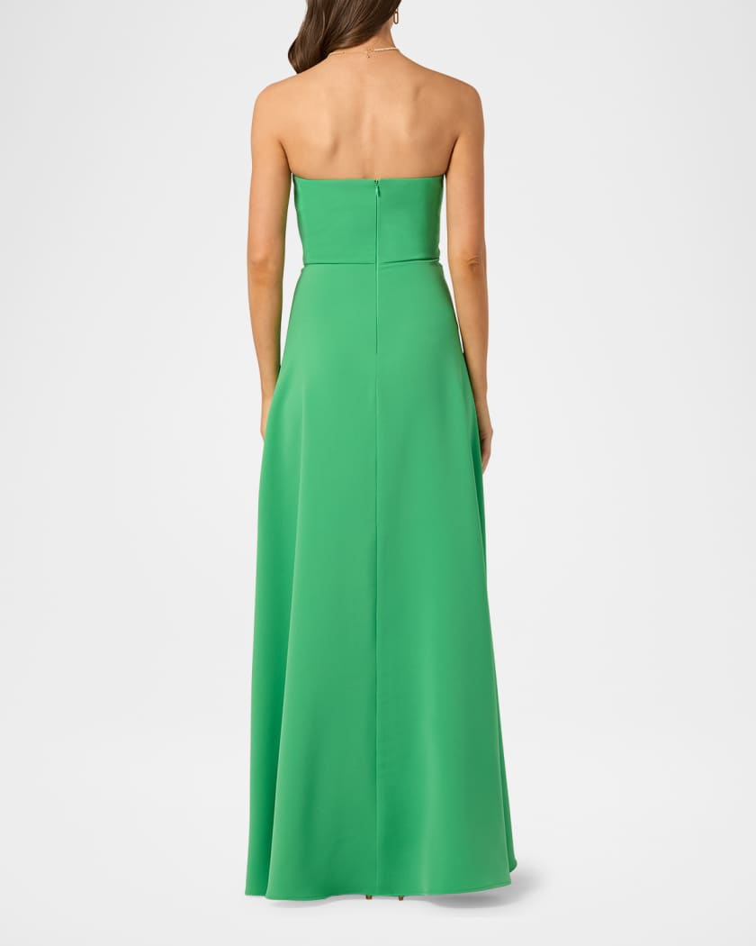 Vicki Strapless Pleated A-Line Gown