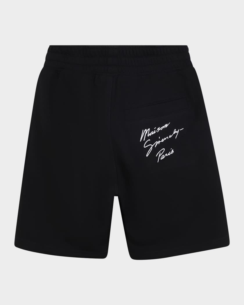 Givenchy Boy's Embroidered Logo Shorts, Size 8-14 | Neiman