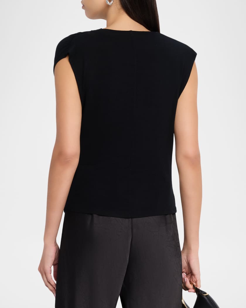 【Vince】 Cowl neckトップ Vince Draped Cowl-Neck Top | Neiman Marcus
