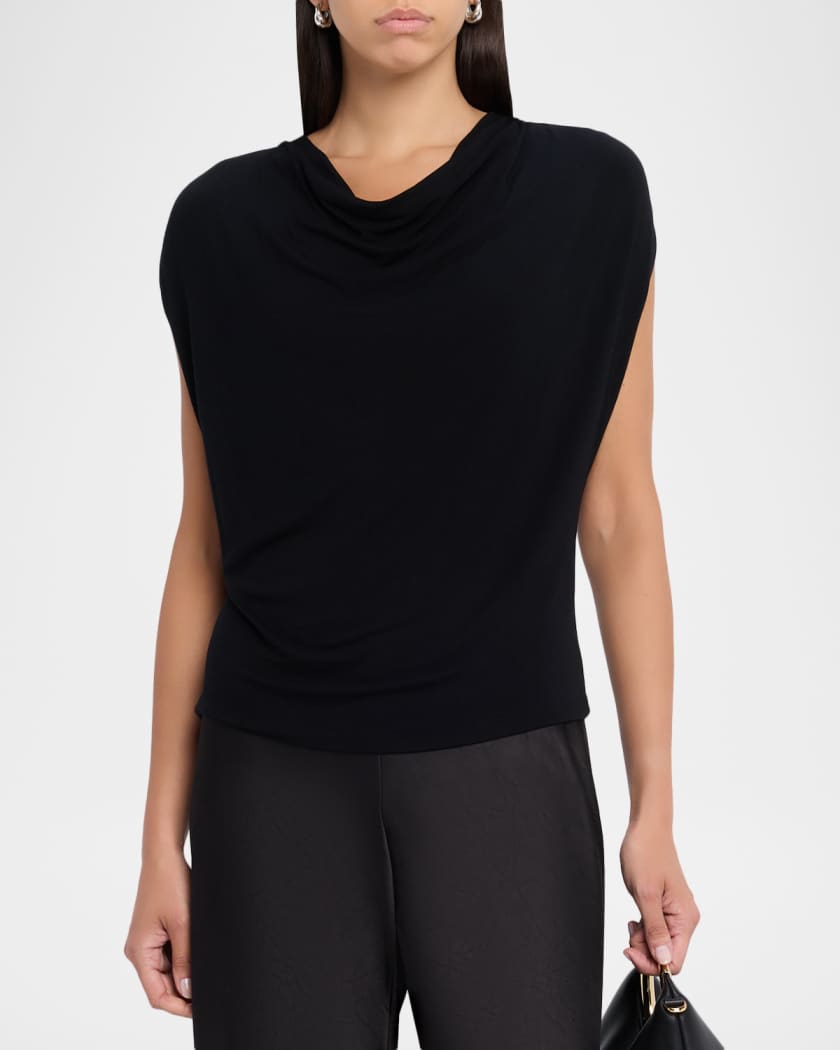 【Vince】 Cowl neckトップ Vince Draped Cowl-Neck Top | Neiman Marcus