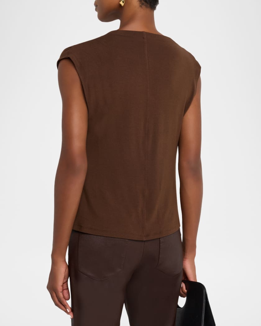 Draped Cowl-Neck Top