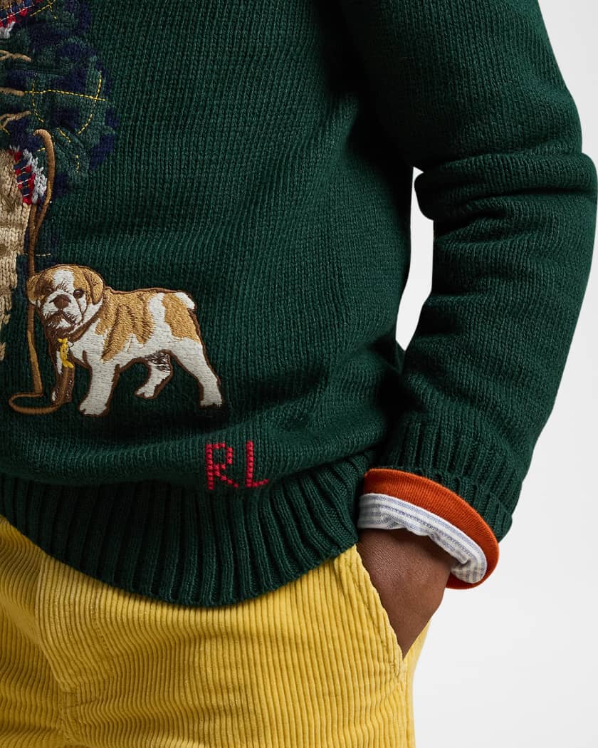 Boy's Polo Bear Crewneck Sweater