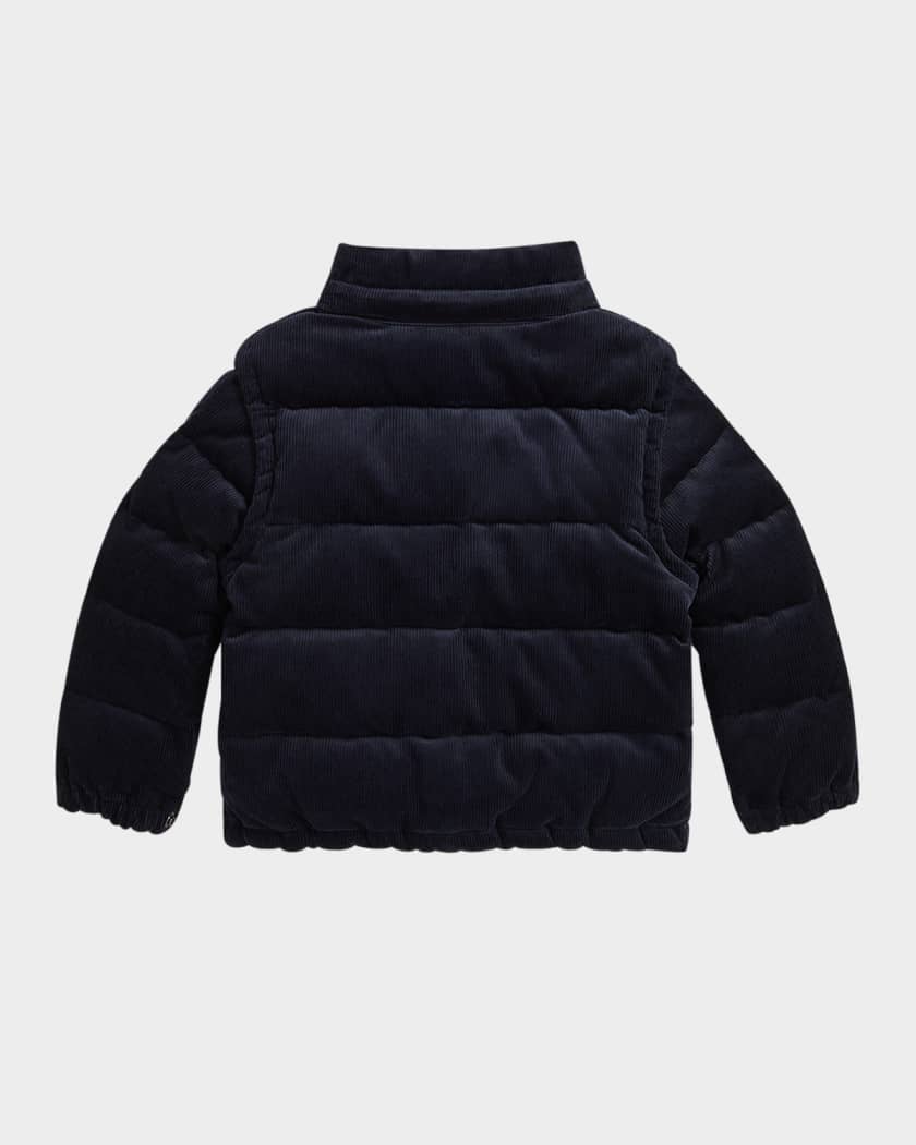 Boy's Convertible Corduroy Bomber Jacket, Size 2-7