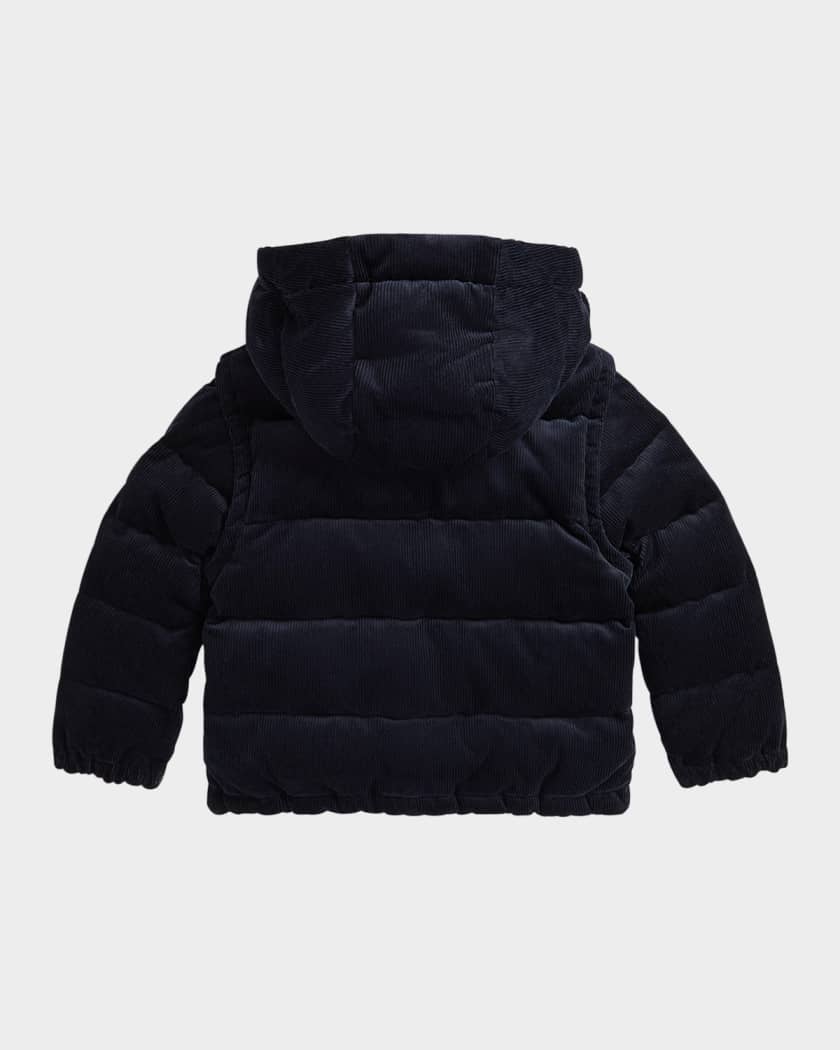 Boy's Convertible Corduroy Bomber Jacket, Size 2-7