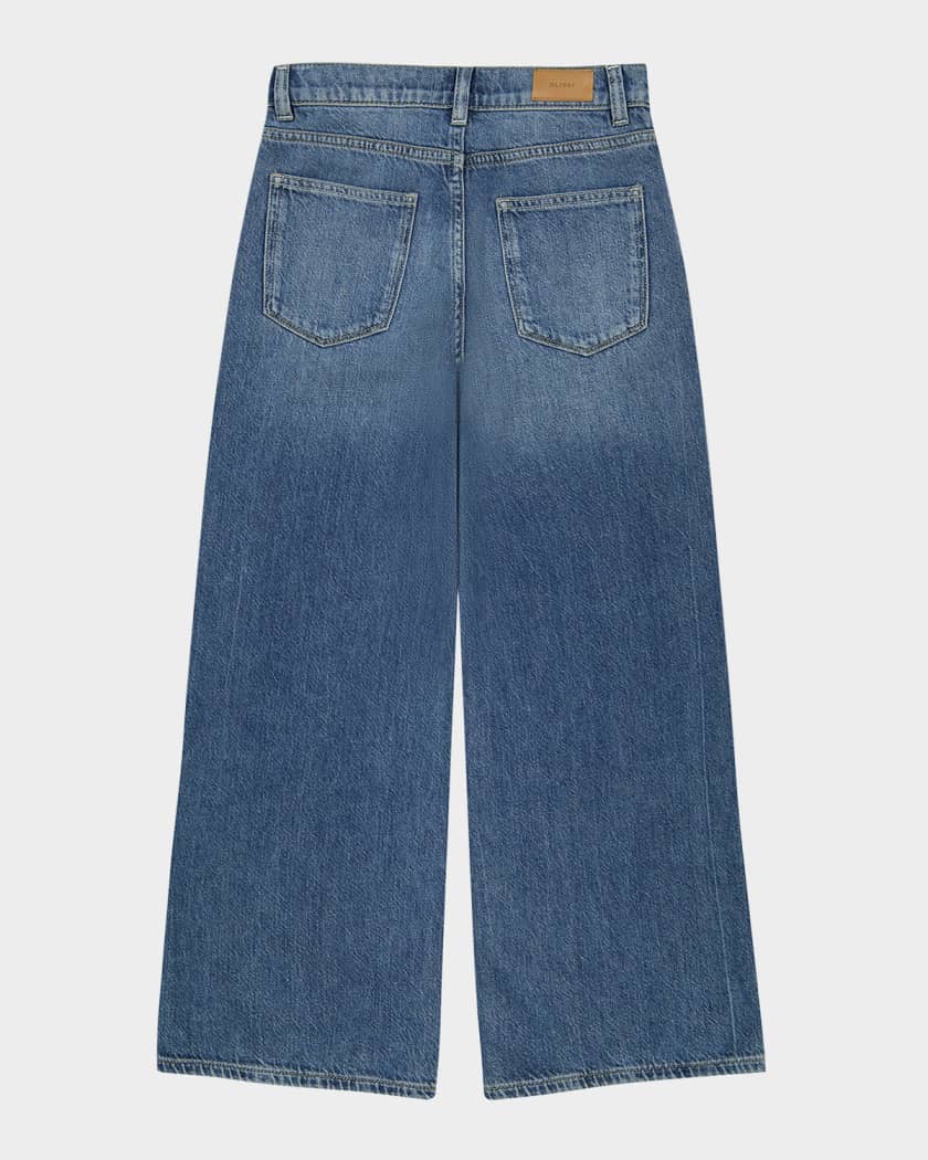 Girl's Nini Wide-Leg Denim Jeans, Size 2-6