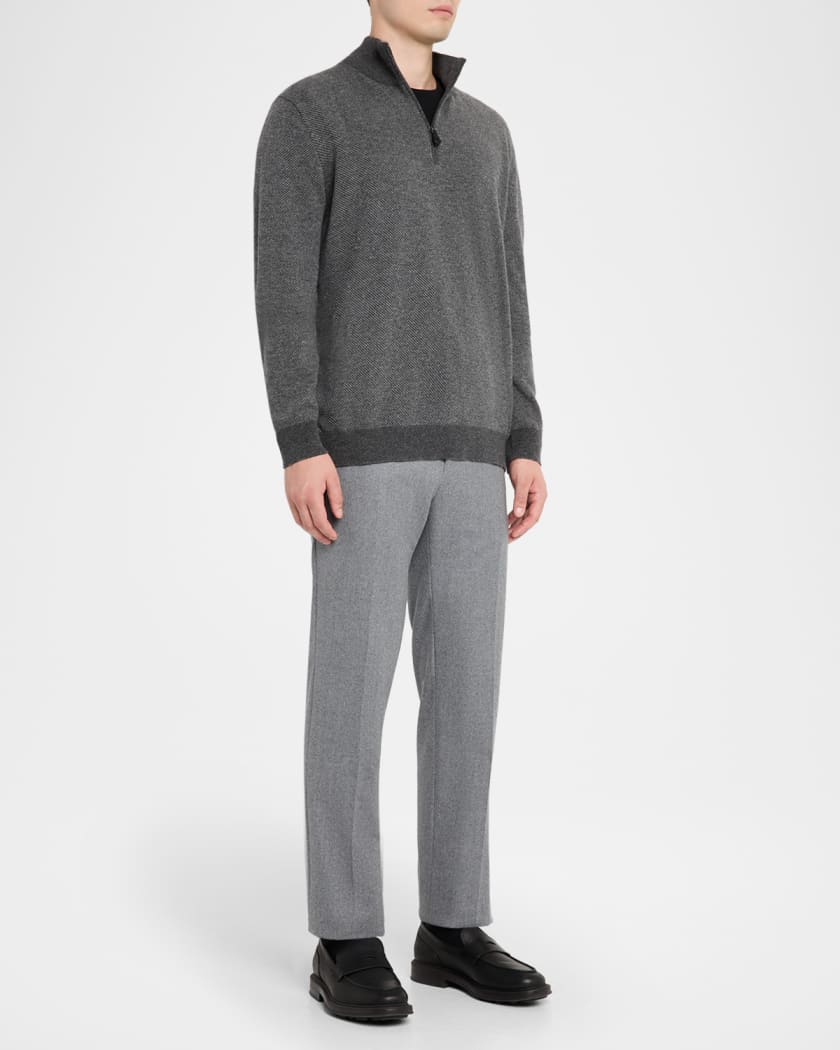 Loro Piana Men's Roadster Cashmere Quarter-Zip Sweater | Neiman Marcus