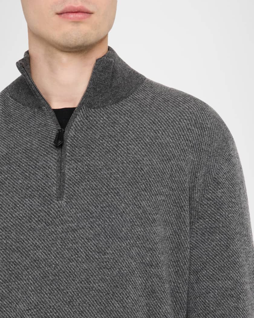 Loro Piana Men's Roadster Cashmere Quarter-Zip Sweater | Neiman Marcus