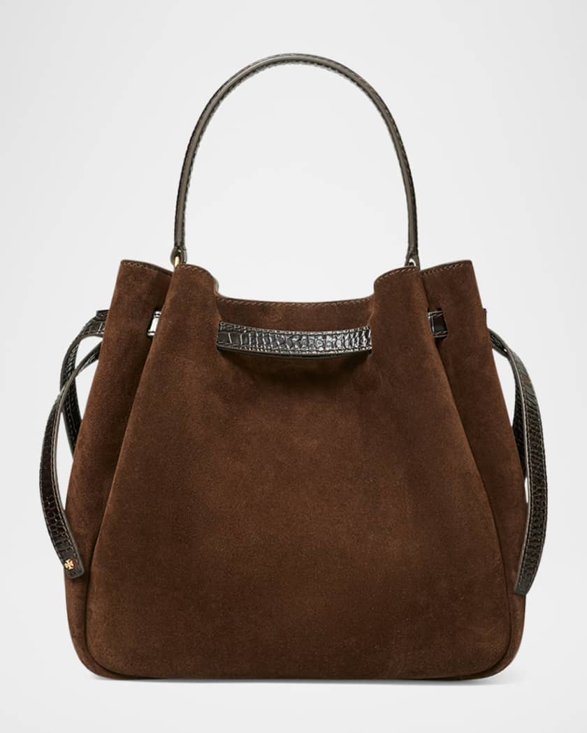 Romy Suede Belted Bucket Bag