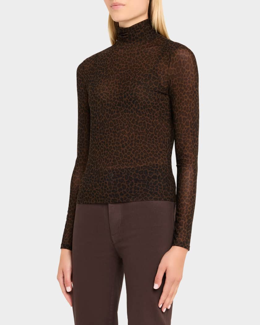 The Sheer Mesh Turtleneck Top