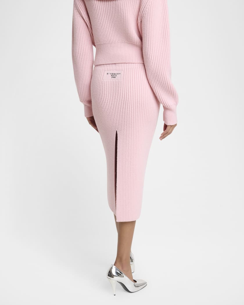 Givenchy Ribbed Knit Midi Skirt | Neiman Marcus