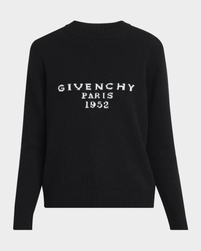 【関税・送料込み】GIVENCHY SWEATSHIRTS BLACK WOOL SWEATSHIRT Sweater in wool with GIVENCHY medallion in - black | Givenchy US