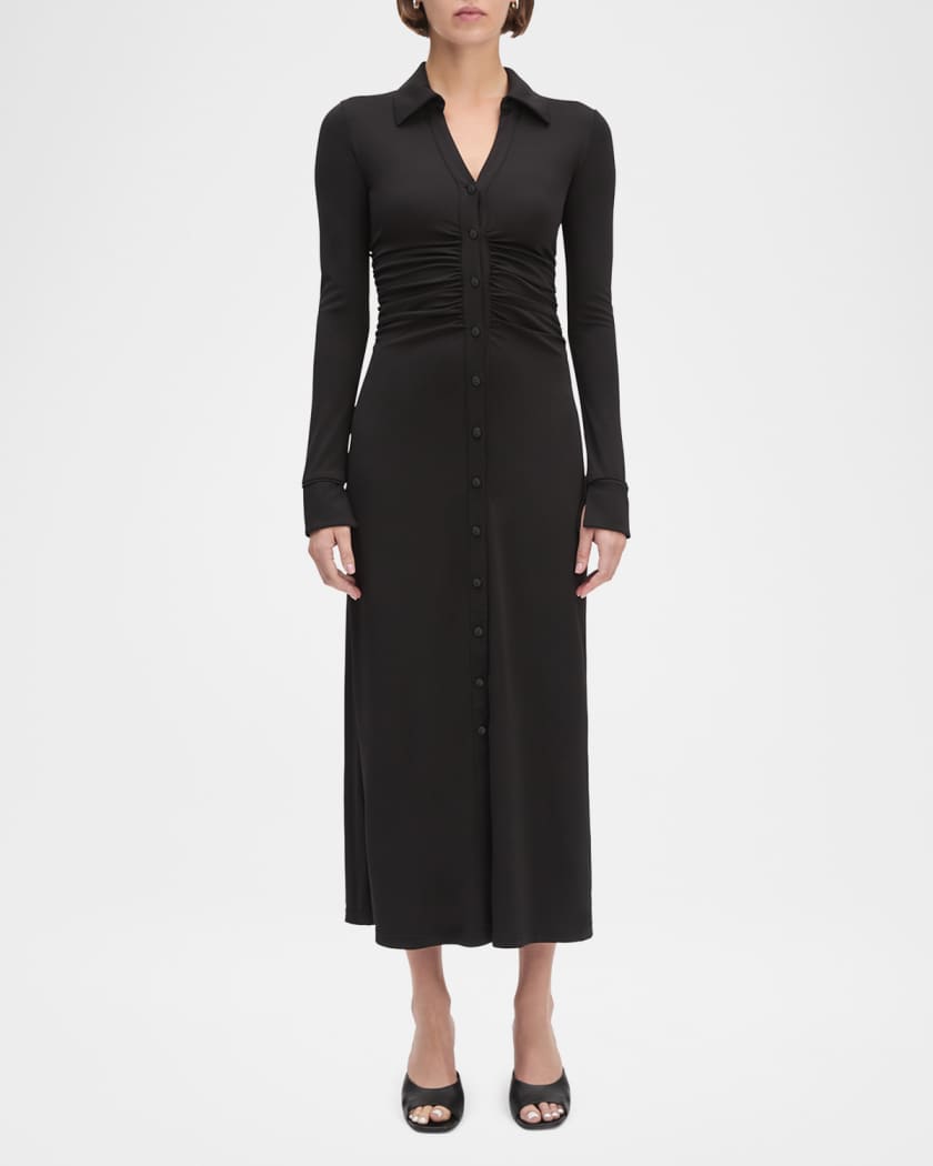 The Naomi Button-Front Midi Dress
