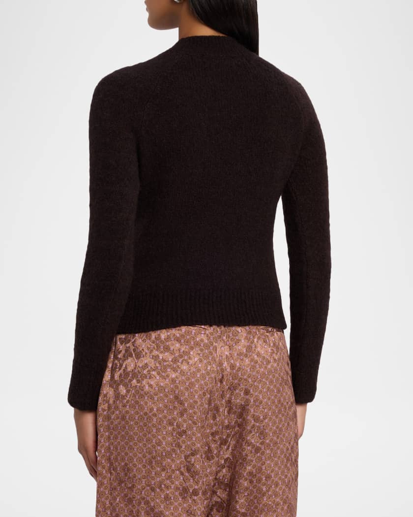 DRIES VAN NOTEN 13aw Vネックアルパカニット Dries Van Noten Texas Mock-Neck Alpaca Sweater | Neiman Marcus