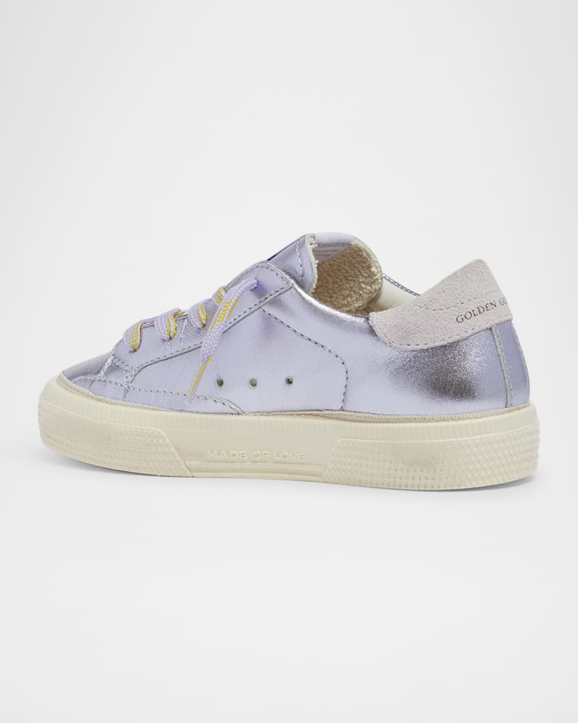 Girl's May Laminated Leather Sneakers, Baby/Toddler