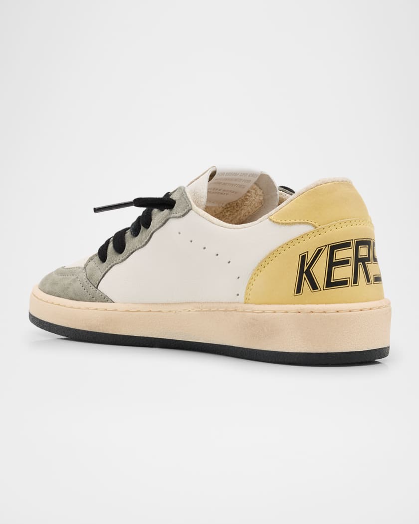 Golden Goose Boy's Ball Star Nappa Leather and Suede Low-Top