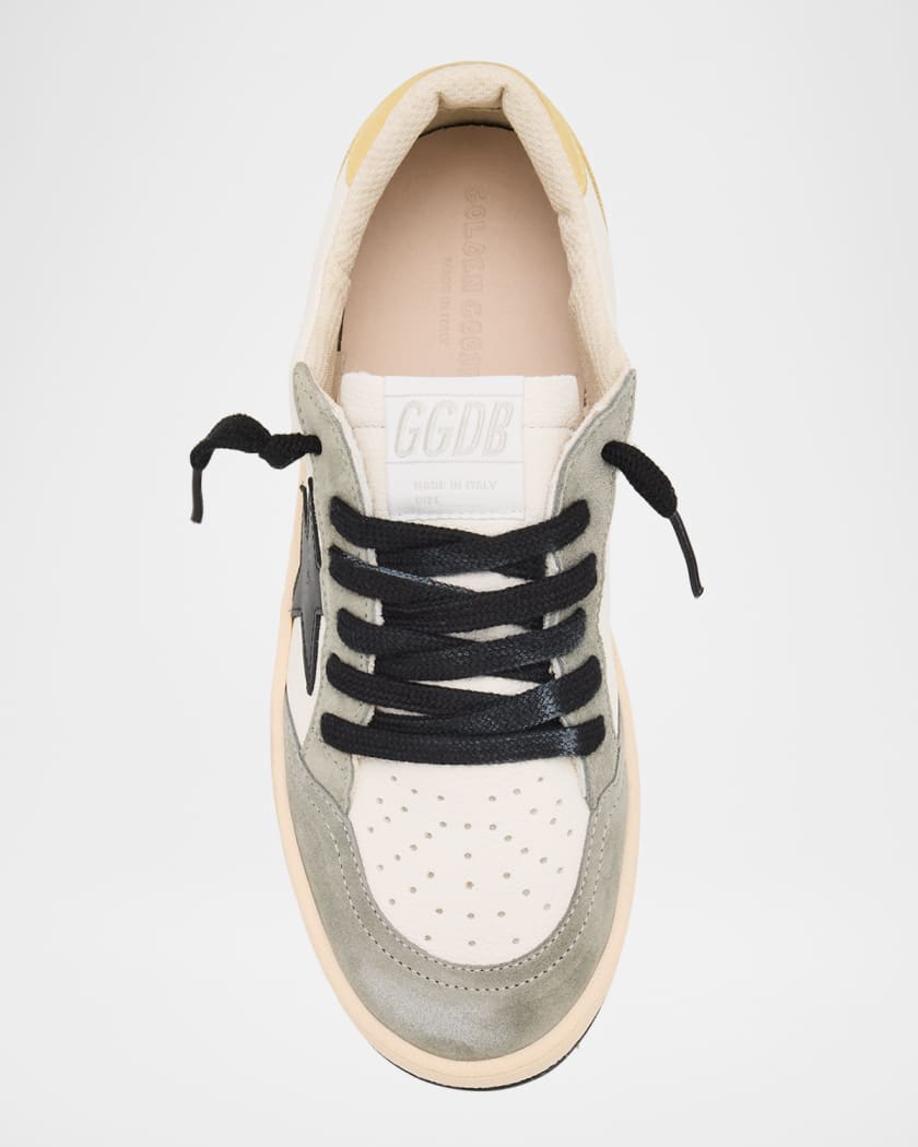Golden Goose Boy's Ball Star Nappa Leather and Suede Low-Top