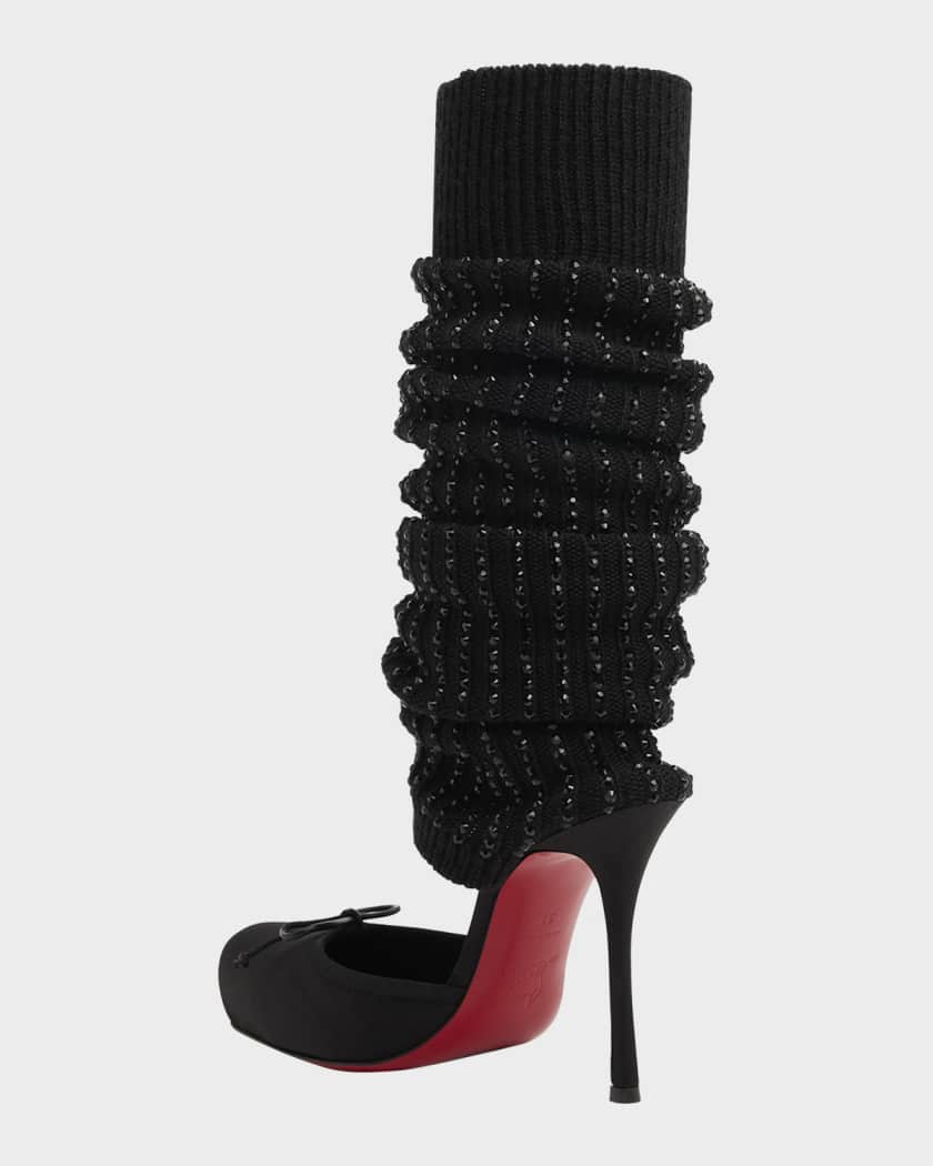 110mm Cassia Annmac Satin Leg Warmer Pumps