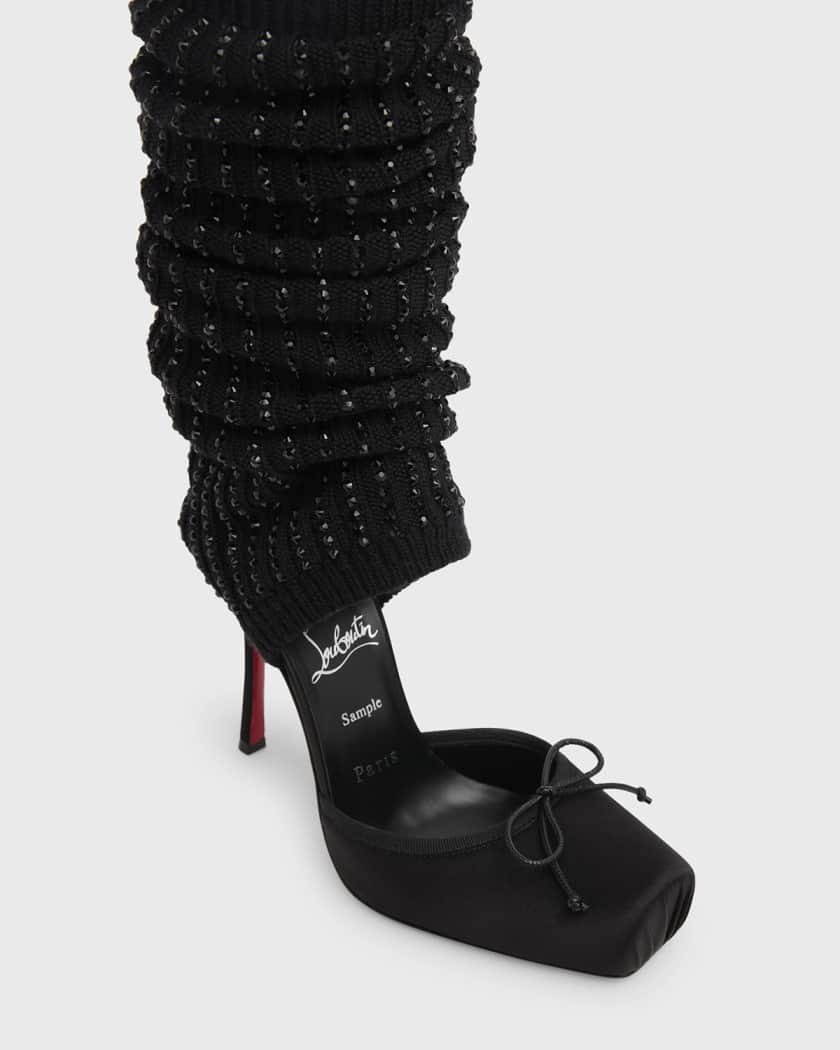 110mm Cassia Annmac Satin Leg Warmer Pumps