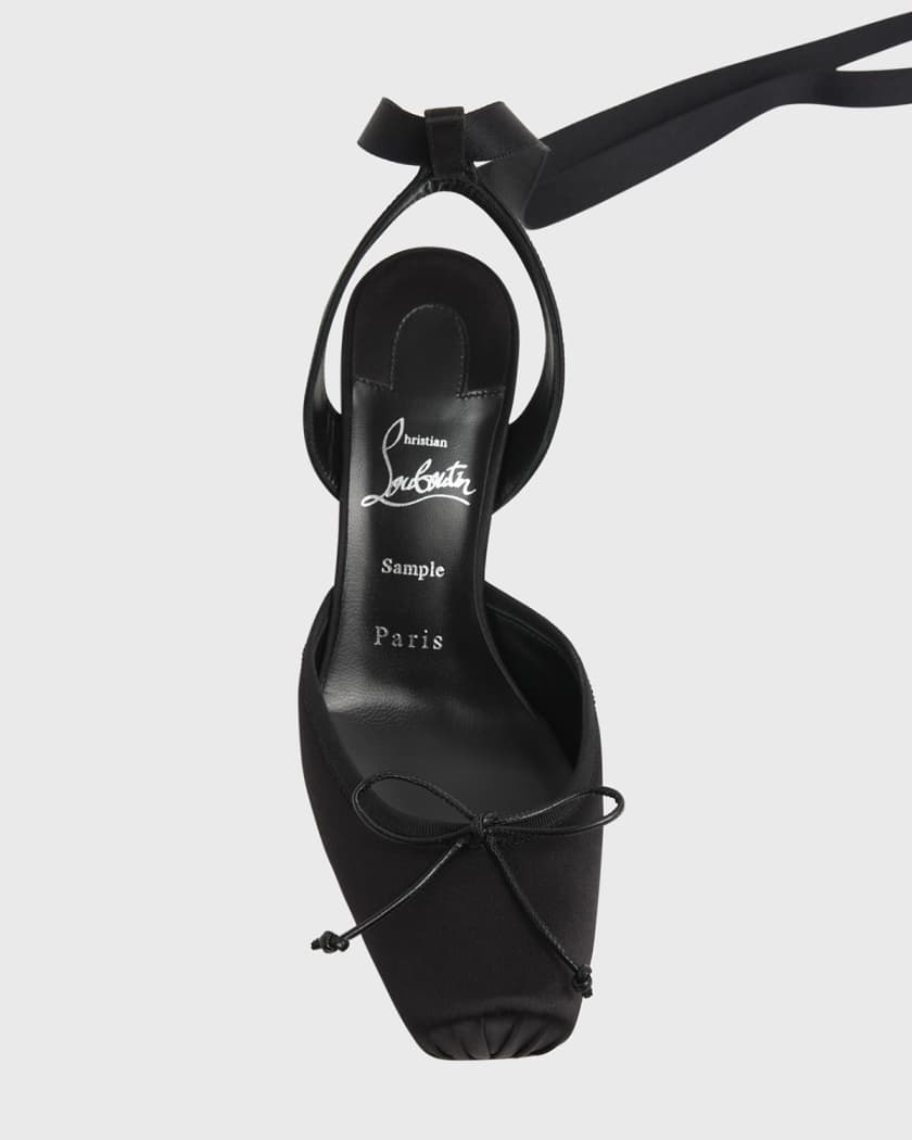 55mm Cassia Lace-Up Satin Ballet Pumps