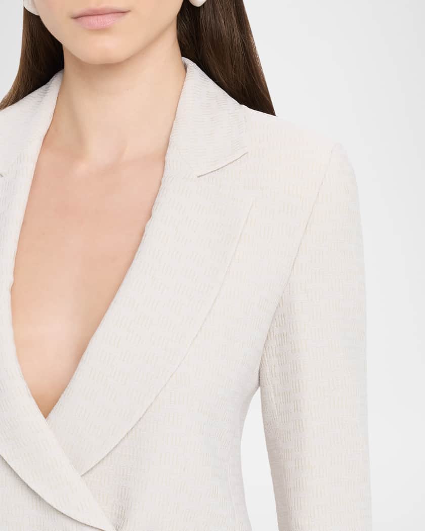 アウターその他 EMPORIO ARMANI Woman Blazer White EW001122AF13314 U0001 Emporio Armani Single-Button Armure Blazer | Neiman Marcus